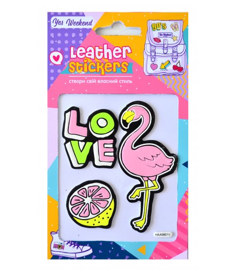 Набір наклейок YES Leather stikers Flamingo