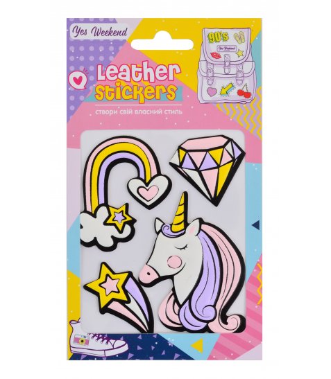 Набір наклейок YES Leather stikers Unicorn