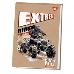 Альбом для малювання YES А4 20 аркушів клеєний білила "Extreme rider" крафт