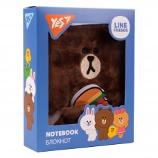 Блокнот пухнастий YES Line Friends Brown