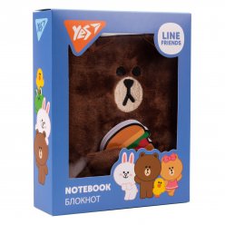 Блокнот пухнастий YES Line Friends Brown