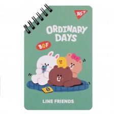 Блокнот YES 95х145 мм, 60 арк., подв. cпіраль Line Friends