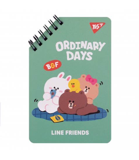 Блокнот YES 95х145 мм, 60 арк., подв. cпіраль Line Friends