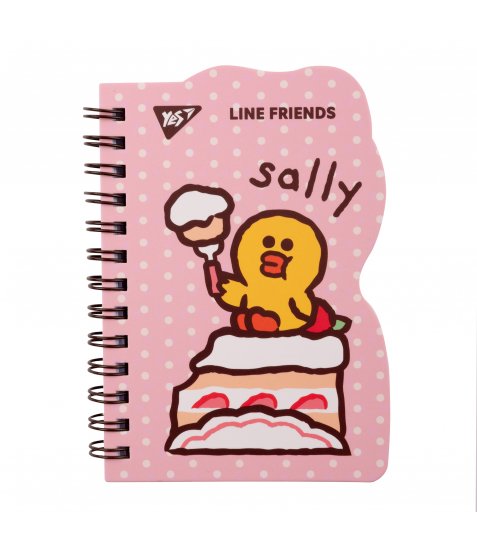 Блокнот Yes В7 60 аркушів подв спіраль Line Friends Sally клітинка