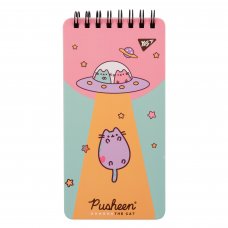 Блокнот Yes 80x160 60 аркушів на спиралі Pusheen клітинка