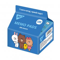 Папір для записів YES Tetra Pak Line Friends 200 арк., 7*7,5см