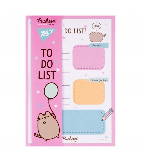 Папір для нотаток на магніті Yes To Do Pusheen