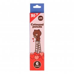 Олівці кольорові Yes 6 кольорів Line Friends Choco