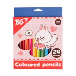 Олівці кольорові Yes 24 кольорів Line Friends Cony