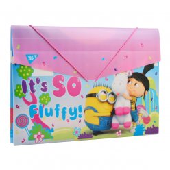 Папка на гумці YES А4 Minions Fluffy