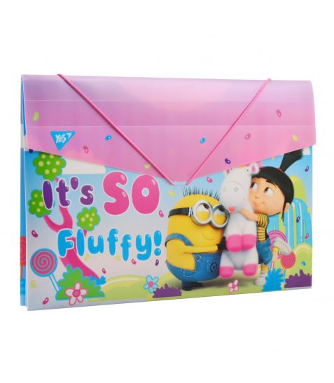 Папка на гумці YES А4 Minions Fluffy