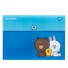 Папка-конверт YES A4 на кнопці Line Friends