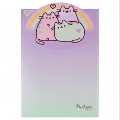 Папка конверт YES А4 на липучці Pusheen вертикальна