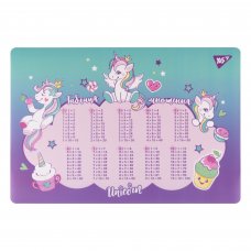 Підкладка для столу  Yes Glamour Unicorns з підказками таблиця множення А3