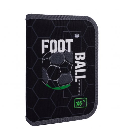 Пенал твердий YES одинарний з клапаном HP-03 Football TIme