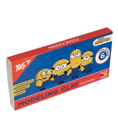 Пластилін YES Minions 6 кольорів 120 г