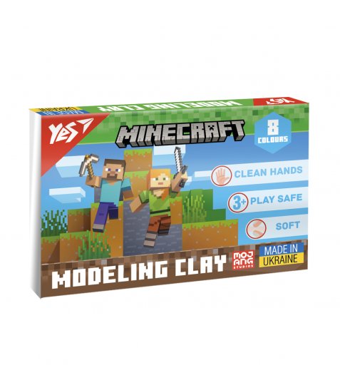 Пластилін Yes Minecraft 8 кольорів 160 г