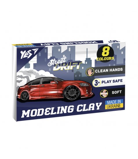 Пластилін Yes Drift King 8 кольорів 160 г