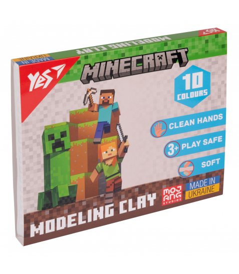 Пластилін Yes Minecraft 10 кольорів 200 г