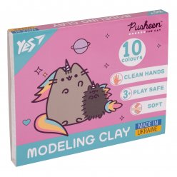 Пластилін Yes Pusheen 10 кольорів 200 г