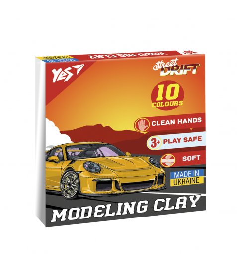 Пластилін Yes Drift King 10 кольорів 200 г