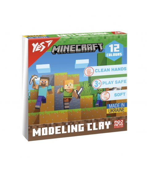 Пластилін Yes Minecraft 12 кольорів 240 г