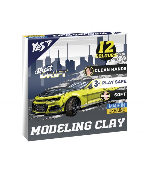 Пластилін Yes Drift King 12 кольорів 240 г