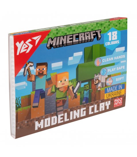 Пластилін Yes Minecraft 18 кольорів 360 г