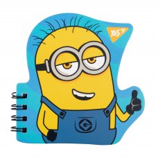 Блокнот YES А7/24 подв. спіраль Minions, фігурний