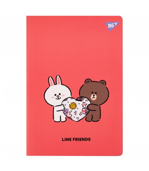 Зошит для записів Yes А4 40 арк з висічкою Line Friends клітинка