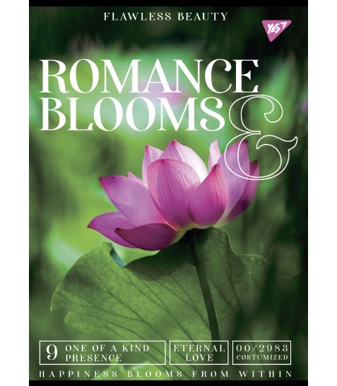 Зошит для записів Yes Romance blooms А4 48 аркушів клітинка