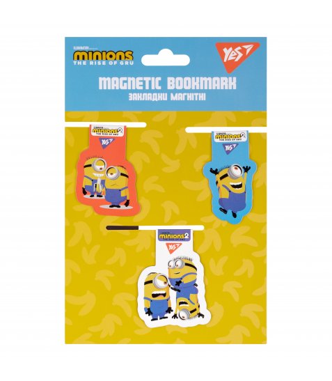 Закладки магнітні YES Minions, 3шт.