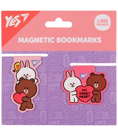 Закладки магнітні Yes Line Friends Sweet heart, 2шт