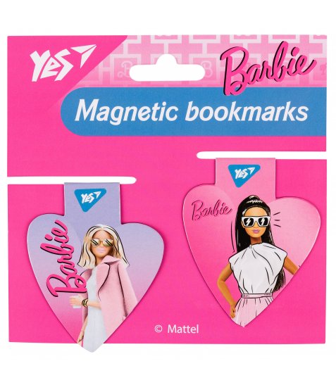 Закладки магнітні Yes Barbie heart, 2шт