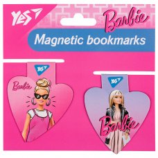 Закладки магнітні Yes Barbie heart, 2шт