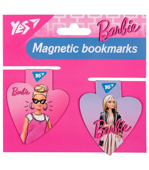 Закладки магнітні Yes Barbie heart, 2шт