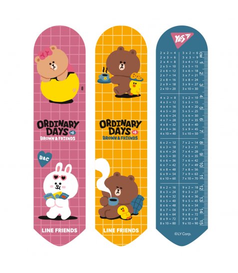 Закладка 2D Yes Line Friends brown