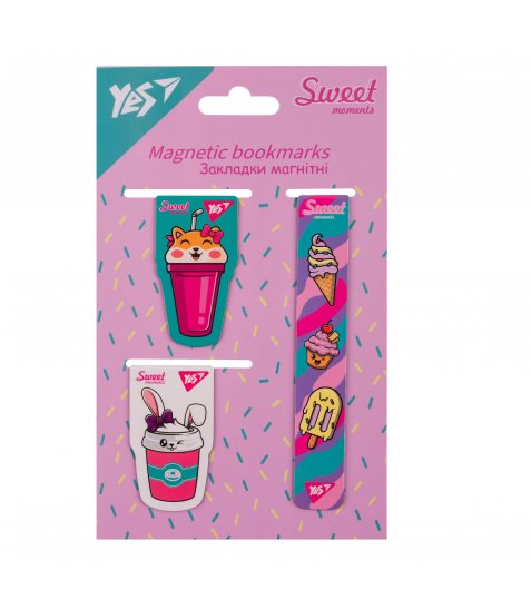 Закладки магнітні Yes Sweet Cream 3 шт
