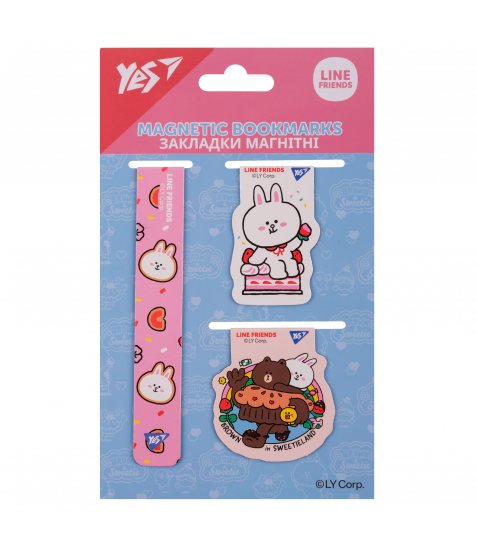 Закладки магнітні Yes Line Friends 3 шт
