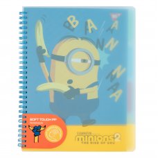 Зошит для записів YES В5, 80 арк., софт-тач пласт.обкл. Minions