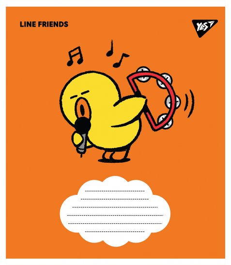 А5/12 YES Line friends, нотний зошит