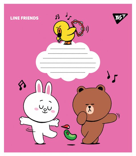 А5/12 YES Line friends, нотний зошит