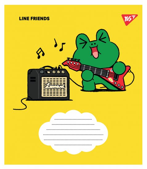 А5/12 YES Line friends, нотний зошит