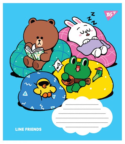 А5/12 YES Line friends, нотний зошит