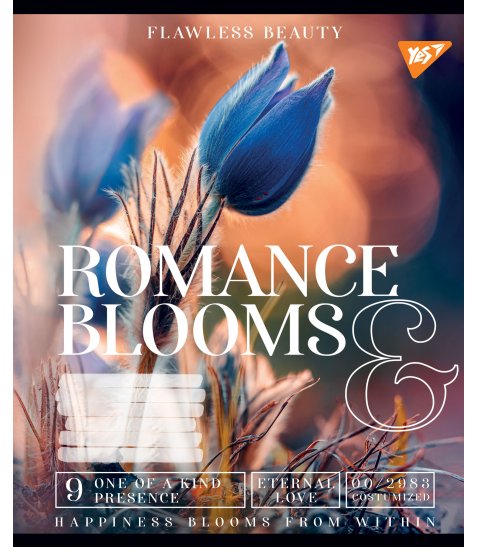 А5/36 кл. YES Romance blooms, зошит для записів