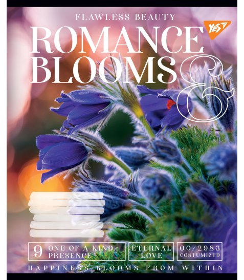 А5/36 кл. YES Romance blooms, зошит для записів