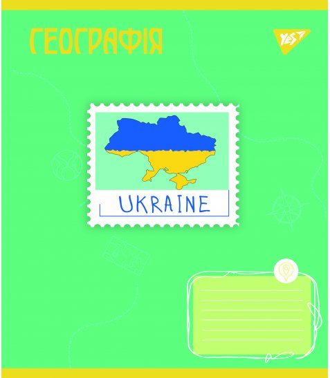 Зошит предметний YES ГЕОГРАФІЯ Ukraine forever 48 аркушів клітинка