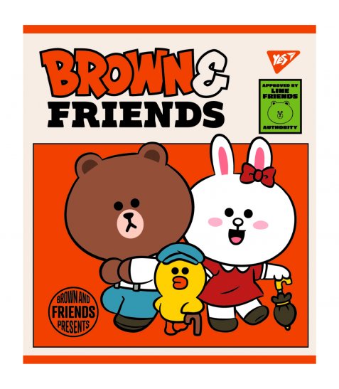 Зошит YES Line Friends А5 12 аркушів клітинка