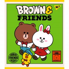 Зошит YES Line Friends А5 12 аркушів клітинка