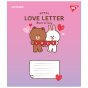 Зошит шкільний Yes Line Friends. Love letter А5 12 аркушів коса лінія